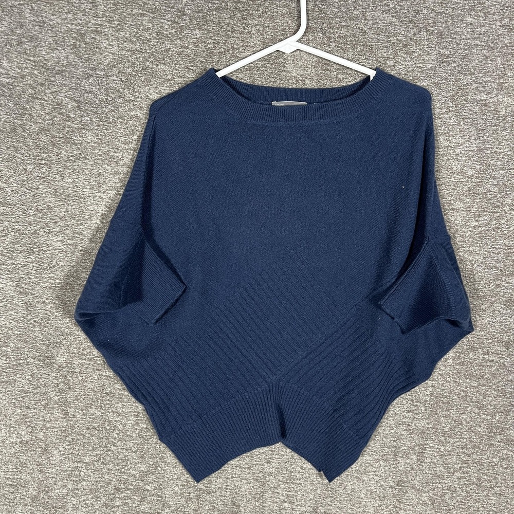Vince Sweater Cape‎ Womens XS Blue 100% Cashmere Poncho Dolman Pullover
